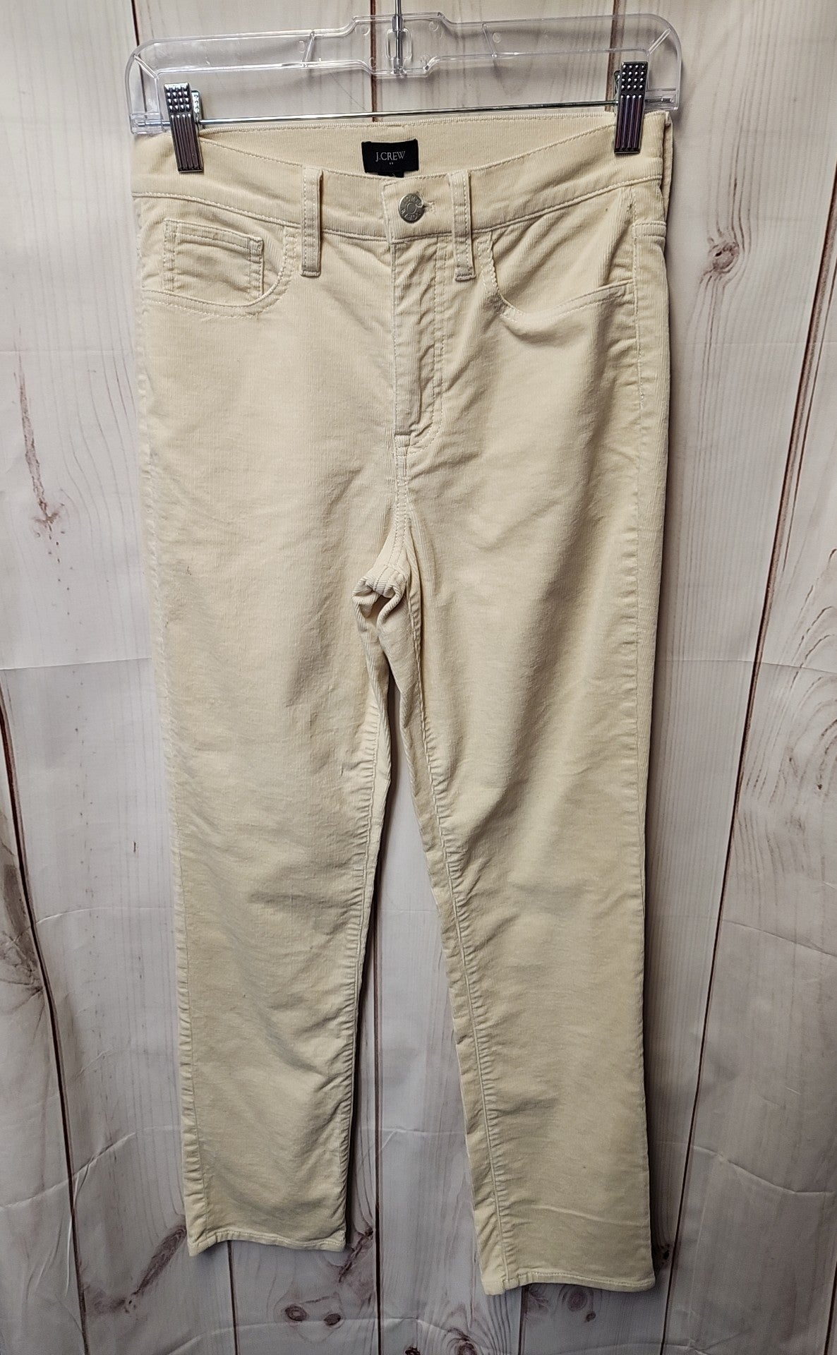 J Crew Women's Size 26 (1-2) White Corduroy Pants