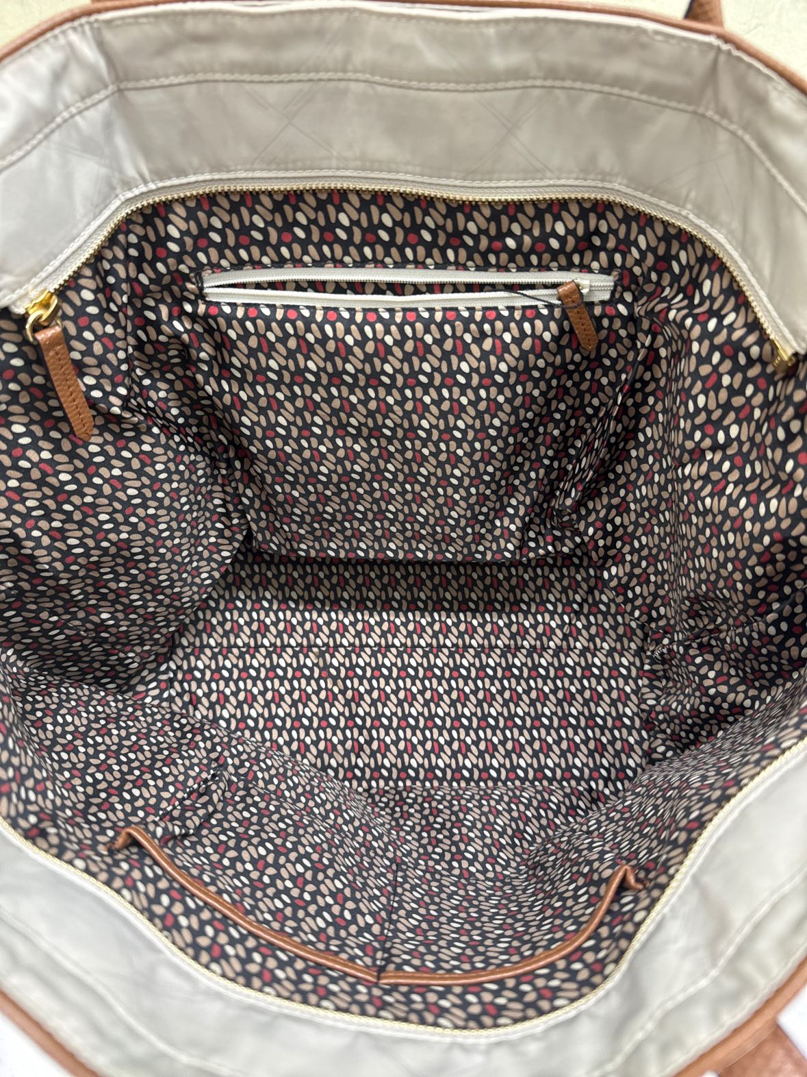 Vera Bradley Beige Tote Bag AS IS - marks