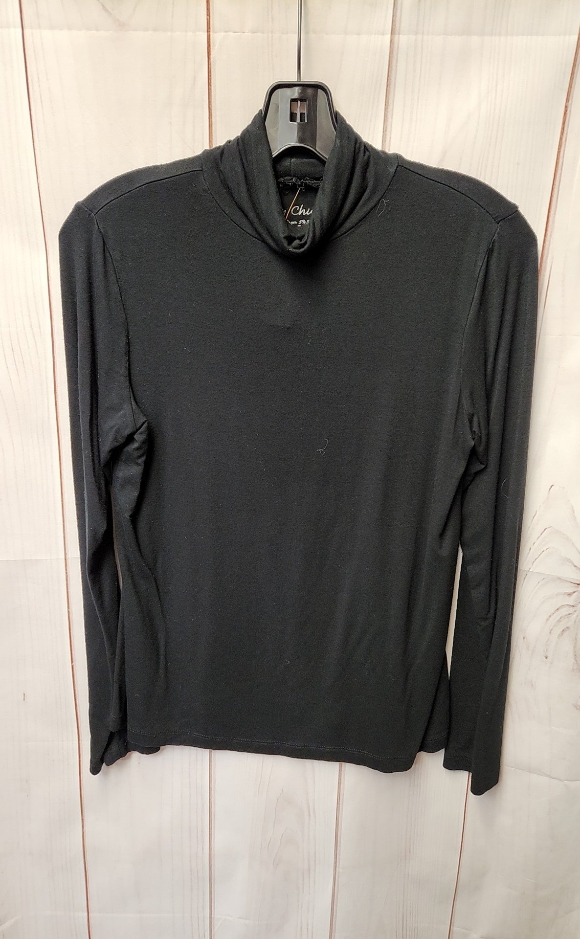 Chico's Women's Size 0 = US S Black Long Sleeve Top