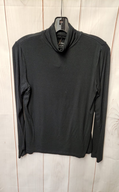 Chico's Women's Size 0 = US S Black Long Sleeve Top