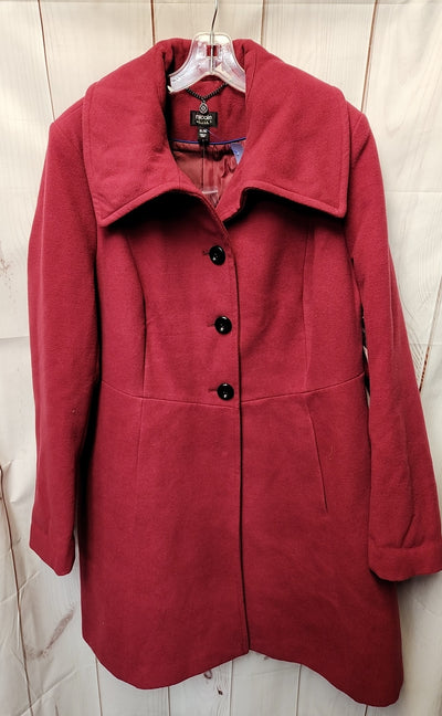 Nicole Miller Women's Size XL Red Coat