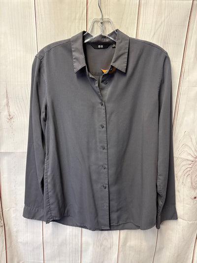 Uniqlo Women's Size S Gray Long Sleeve Top
