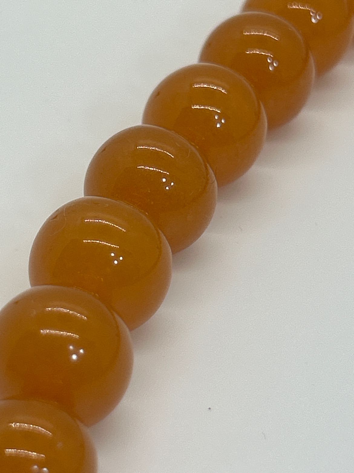 Vintage Natural Butterscotch Egg Yolk Amber Graduated Round Beads Necklace 89g
