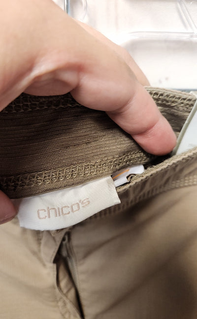 NWT Chico's Women's Size 3 = US 16 Brown Pants