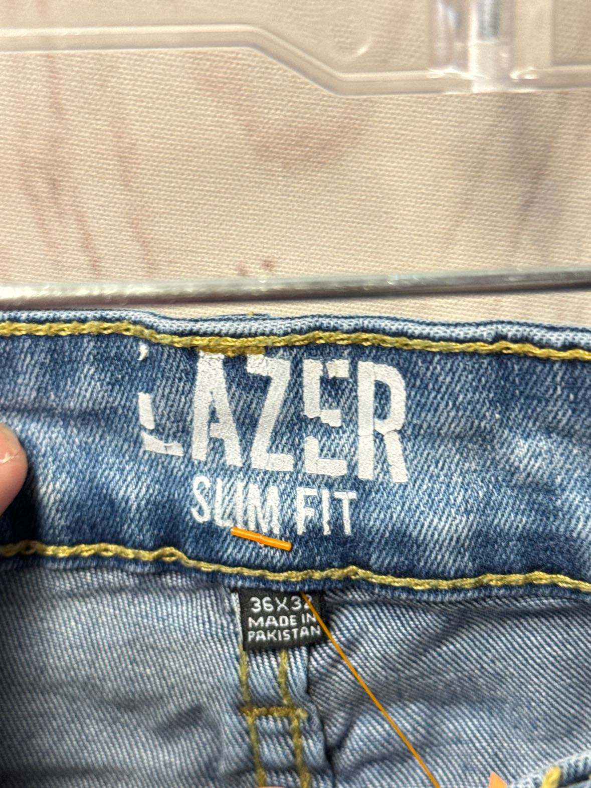 Lazer Men's Size 36x32 Blue Jeans Slim Fit