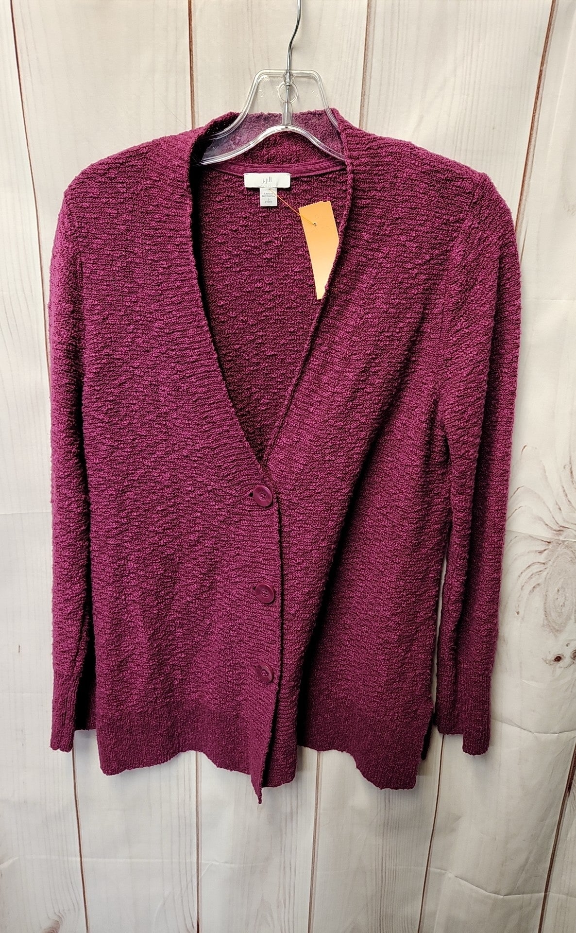 J Jill Women's Size S Petite Purple Cardigan