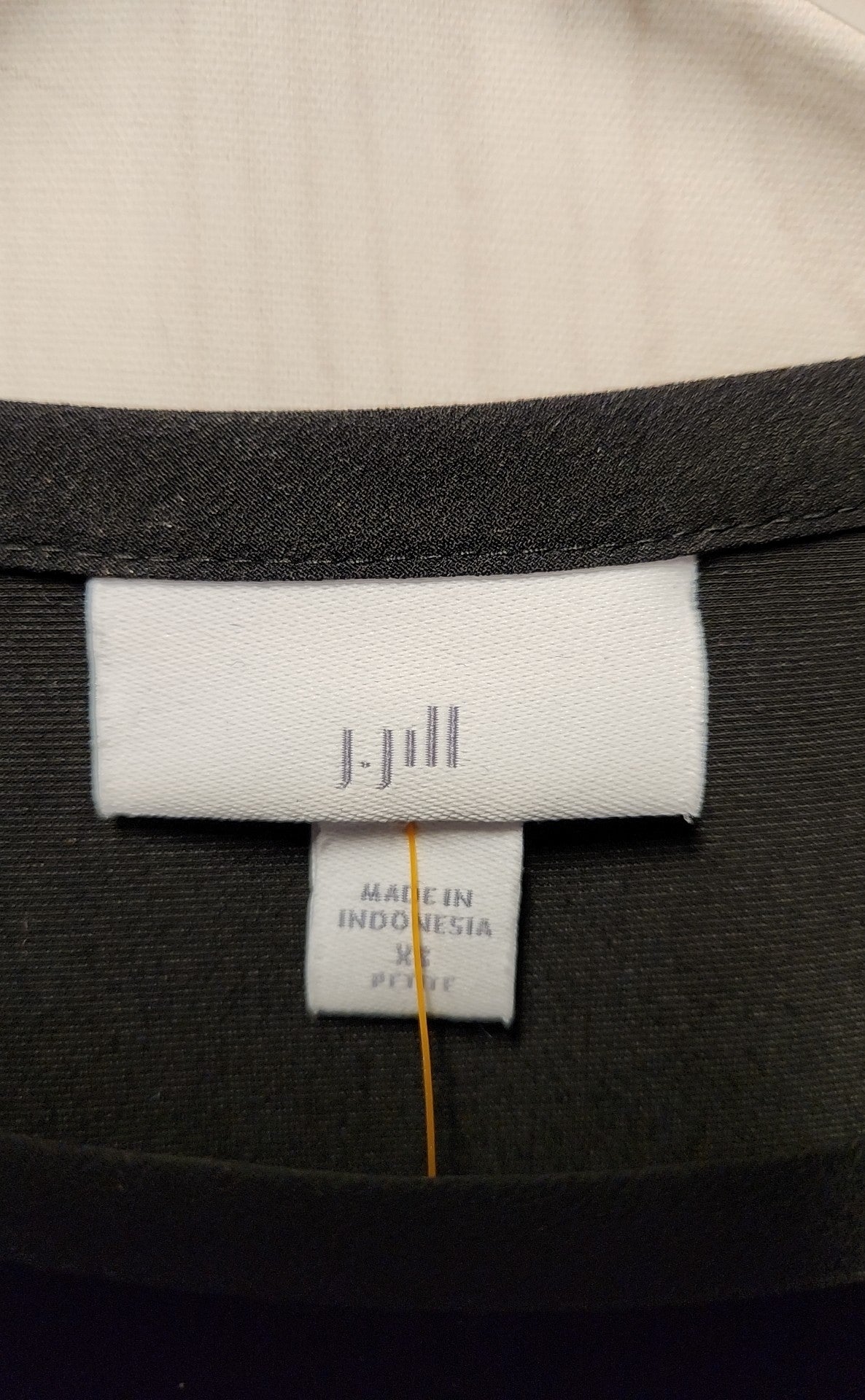 J Jill Women's Size XS Petite Black Velour 3/4 Sleeve Top