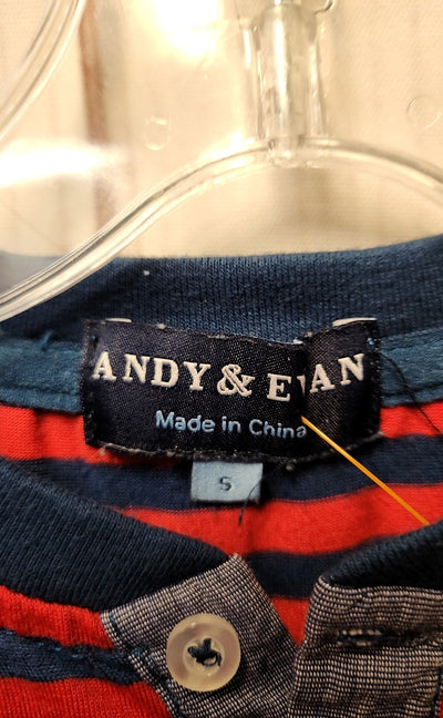 Andy & Evan Boy's Size 5 Red & Blue Shirt