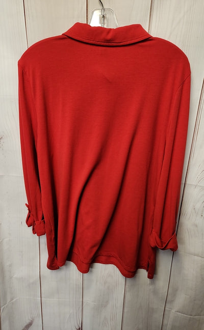 Tommy Hilfiger Women's Size XL Red Long Sleeve Top
