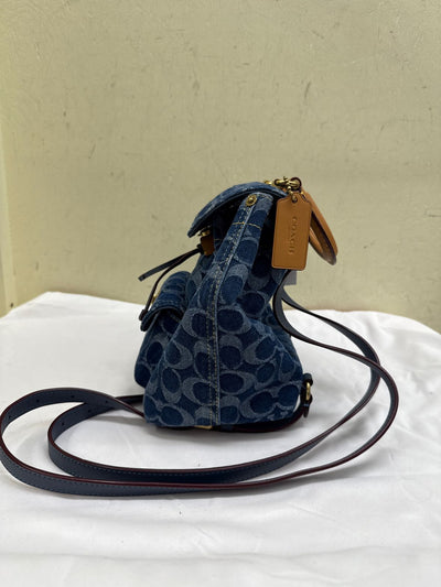 NWT Coach CJ833 Riya Backpack 21 In Signature Denim Blue  Backpack