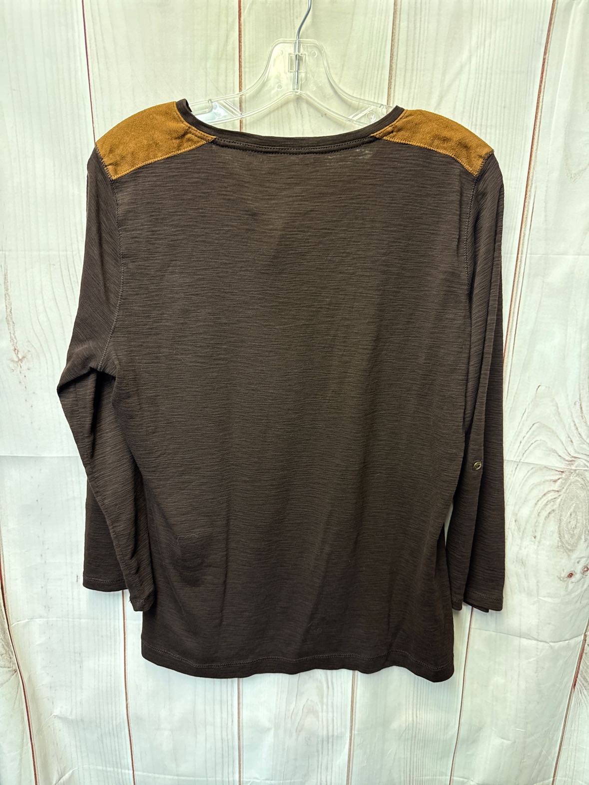 Lauren by Ralph Lauren Women's Size L Brown 3/4 Sleeve Top