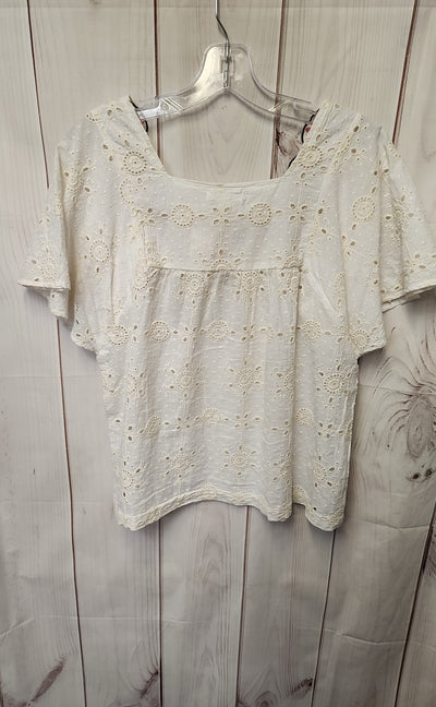 Thml Women's Size XS White Short Sleeve Top