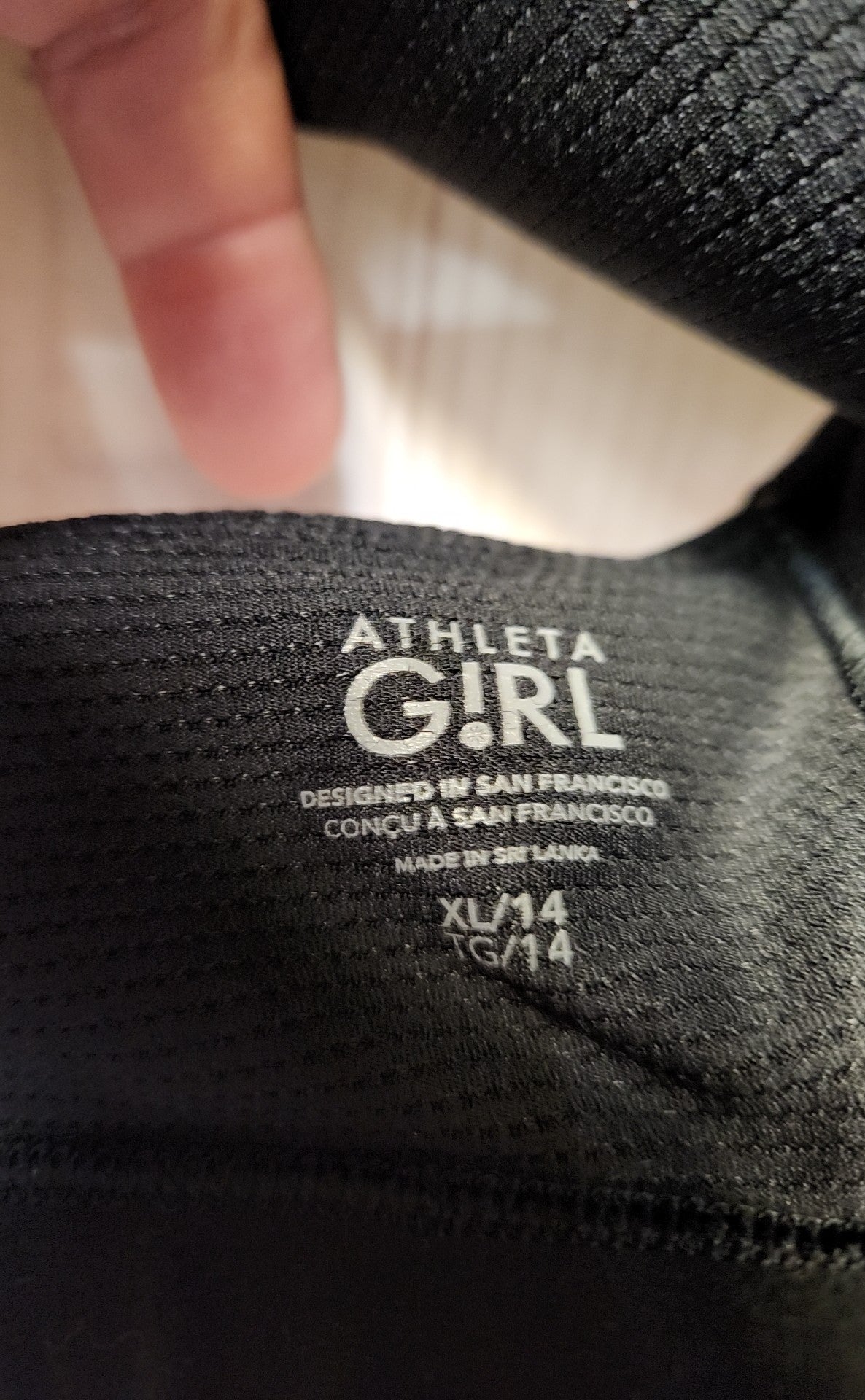 Athleta Girl's Size 14 Black Sports Bra
