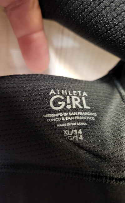 Athleta Girl's Size 14 Black Sports Bra