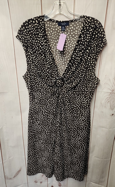 Chaps Women's Size XL Petite Brown Dress