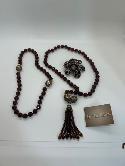 Heidi Daus Premier Attraction 5 Pc Flower Tassel Necklace Bracelet 15 Ways Wear