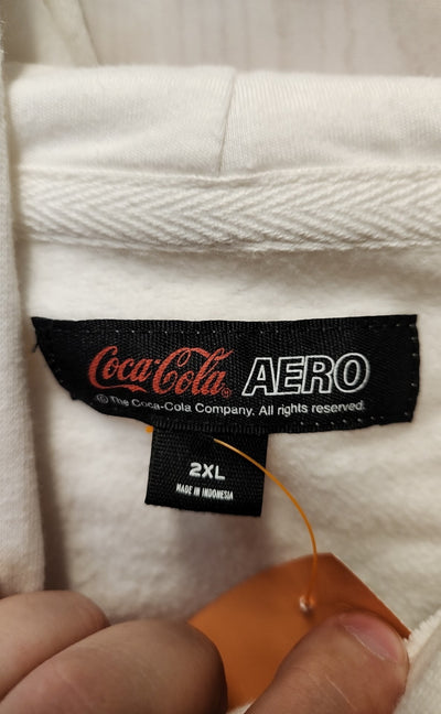 Coca Cola Aero Men's Size 2X White Sweatshirt