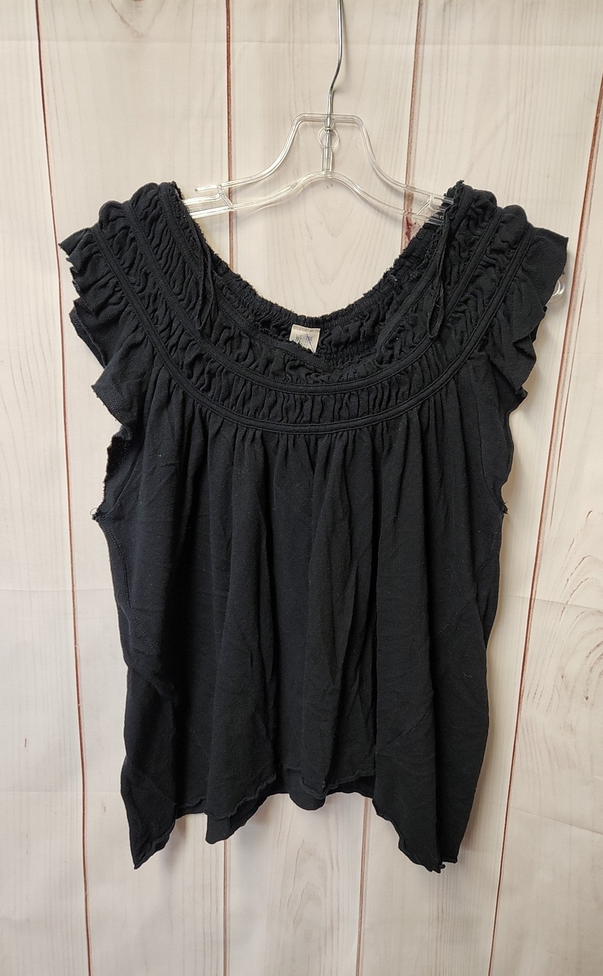 We the Free Women's Size M Black Short Sleeve Top