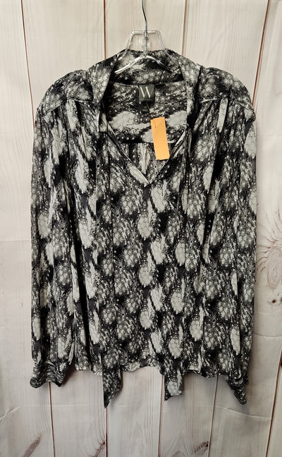 Worthington Women's Size 2X Gray Long Sleeve Top