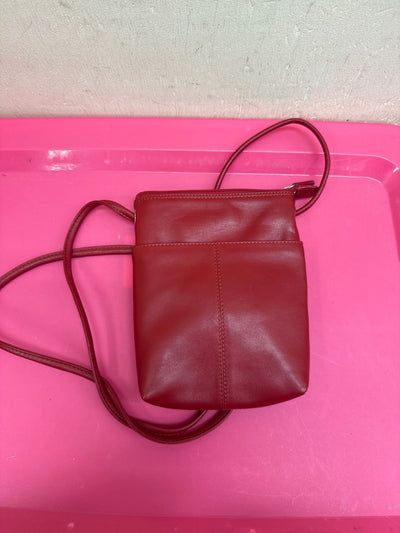 Ili Red Leather Crossbody Purse Bag w/ RFID