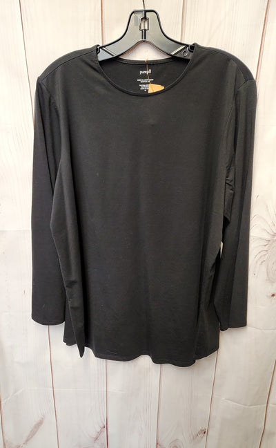 Pure Jill Women's Size XL Black Long Sleeve Top