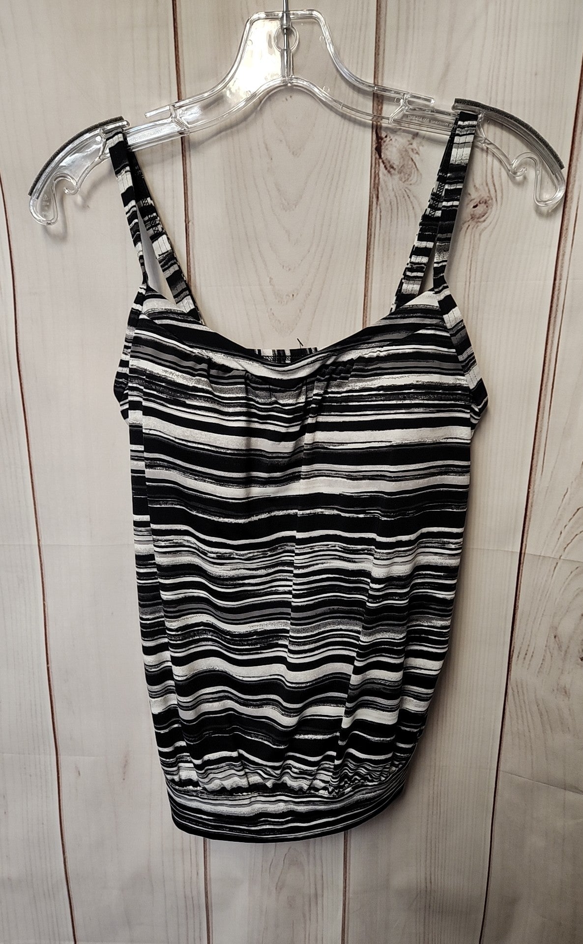 Lands End Women's Size 4 Black & White Swim Top