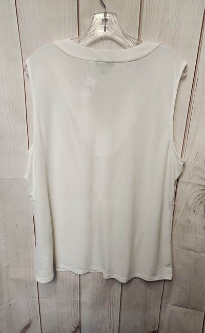 Alfani Women's Size XXL White Sleeveless Top