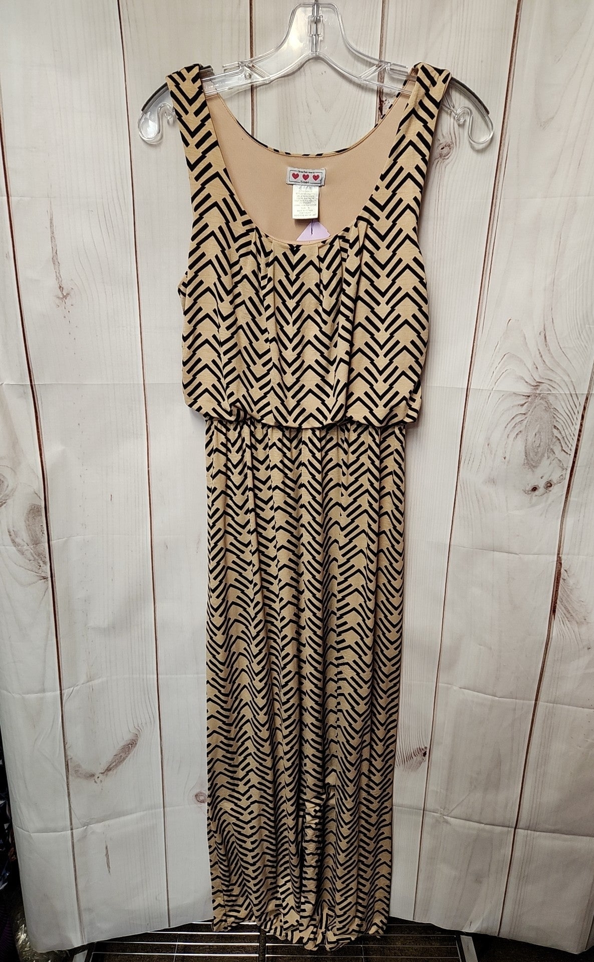 Three pink hearts Women's Size S Peach Dress