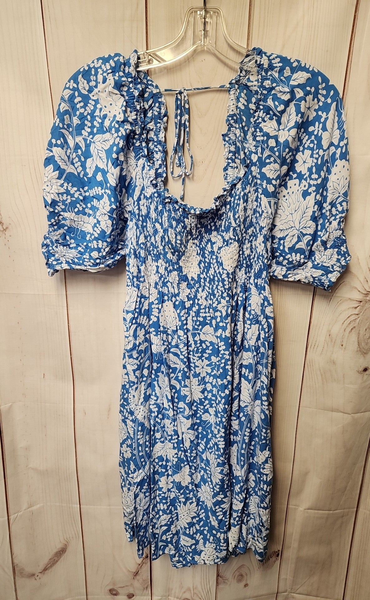 Blvck Market Women's Size L Blue Floral Dress
