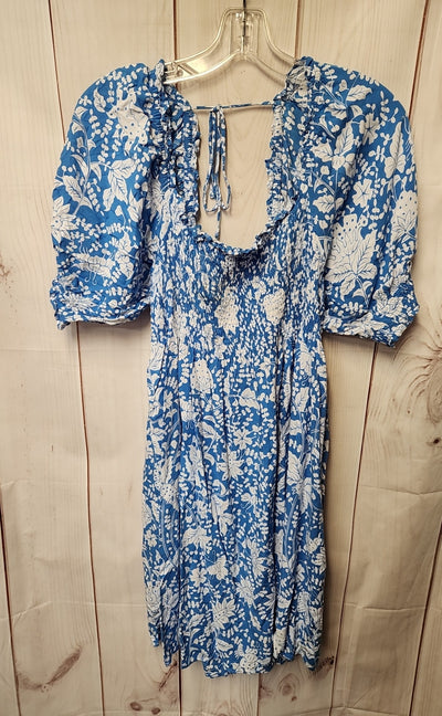 Blvck Market Women's Size L Blue Floral Dress