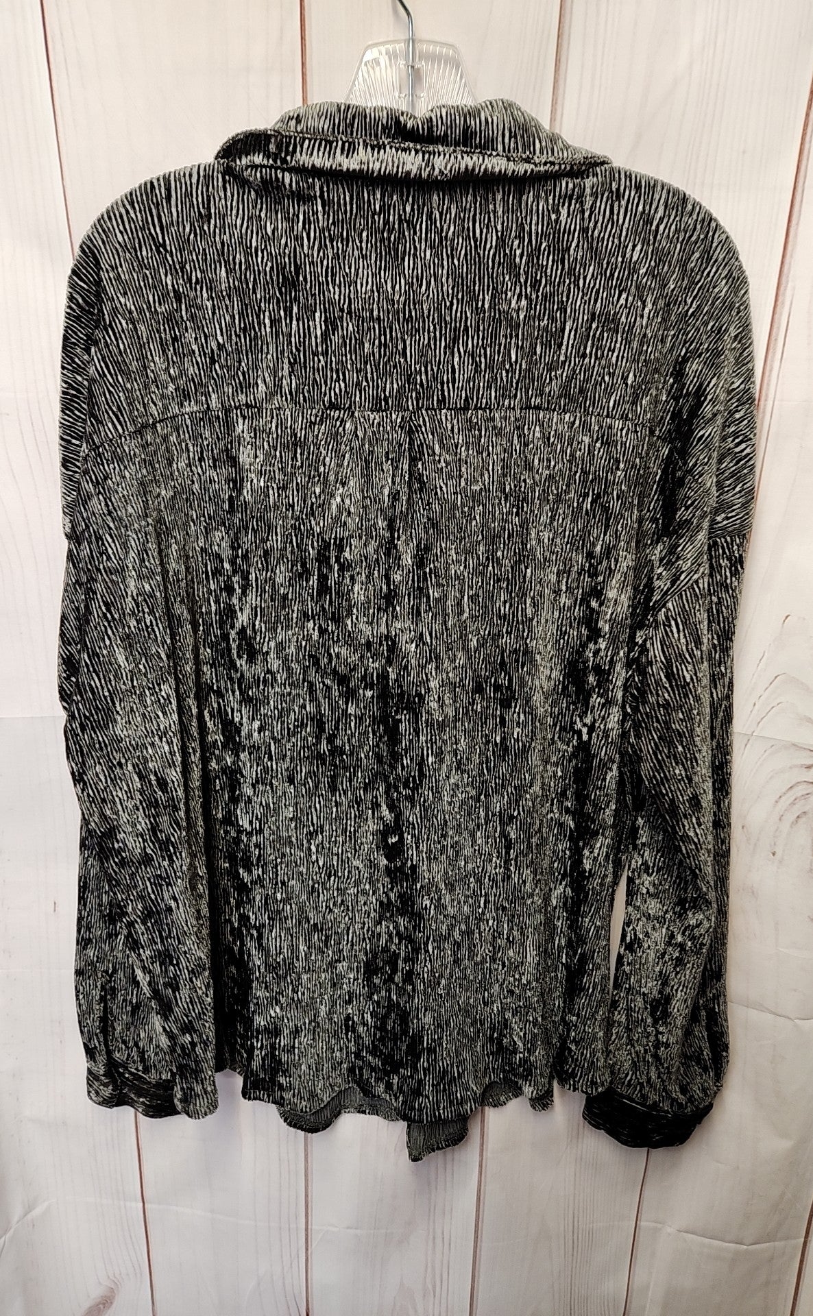Pretty Garbage Women's Size S Gray Velour Long Sleeve Top