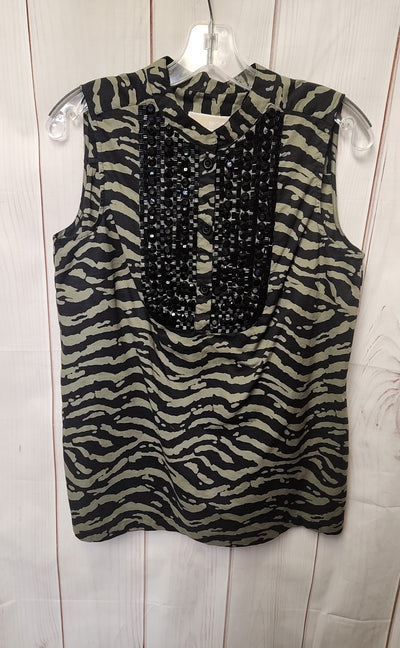 Michael Kors Women's Size M Gray & Black Sleeveless Top
