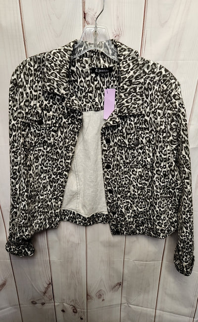 D Jeans Women's Size L Gray Animal Print Jacket