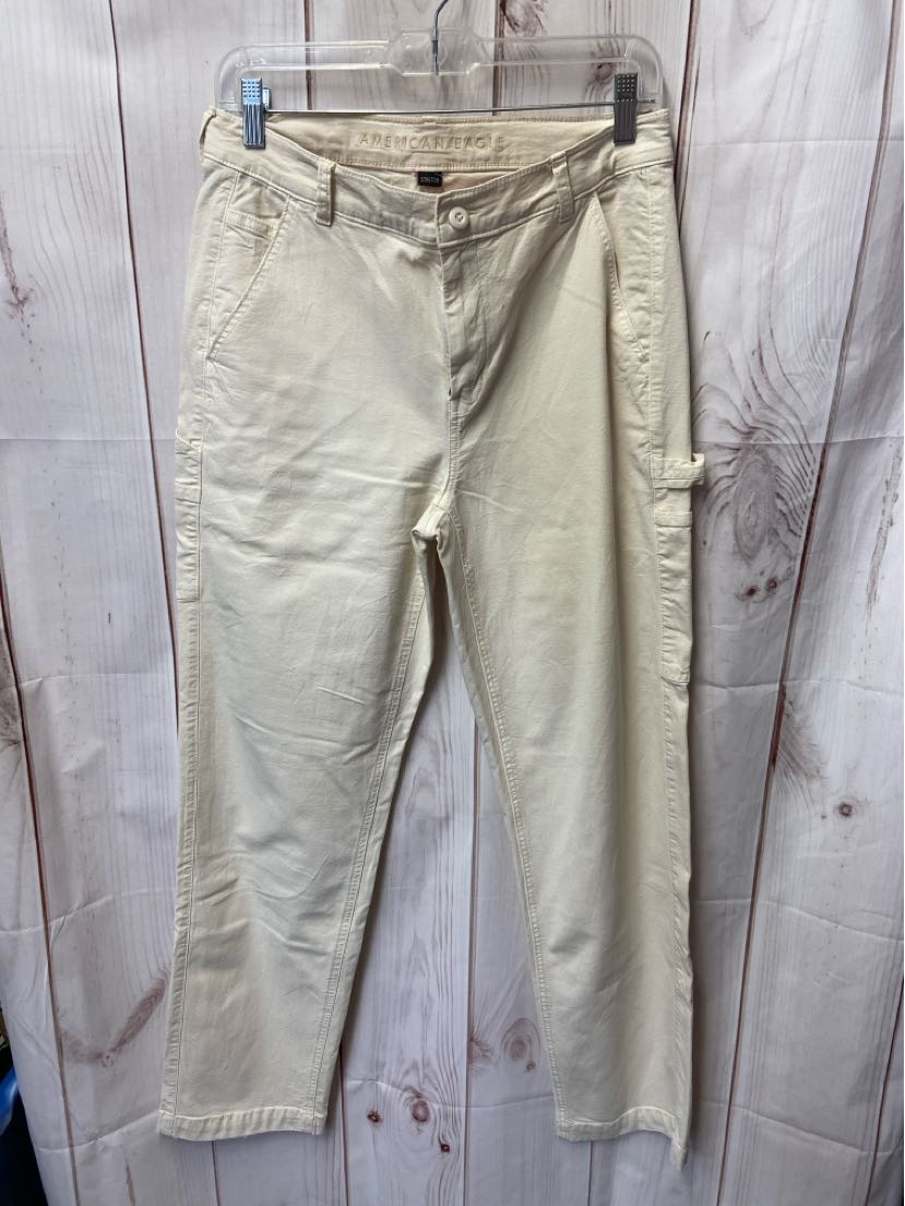 American Eagle Women's Size 10 Cream Pants