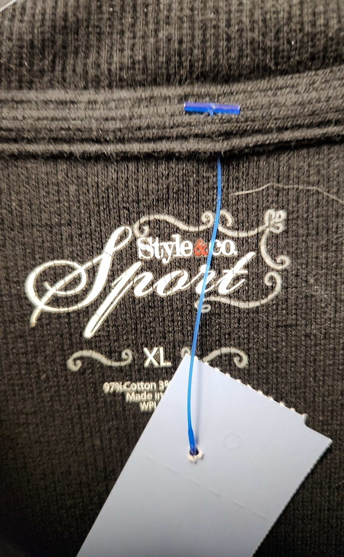 Style & Co Women's Size XL Black & White Active Top