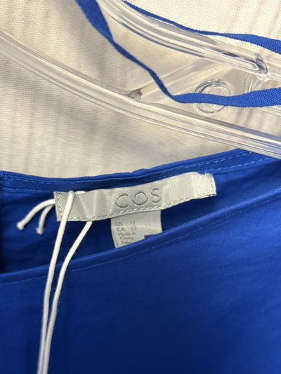 NWT Cos Women's Size 12 Blue 3/4 Sleeve Top