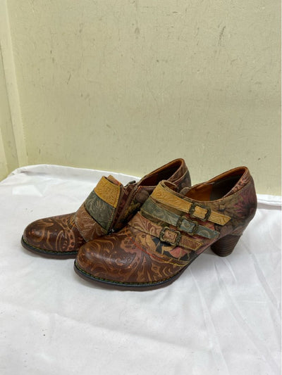L'Artiste Women's Size 40 = 9-1/2 Brown Leather Pumps Shoes