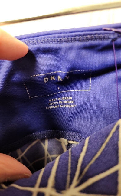 DKNY Women's Size L Blue Active Capris