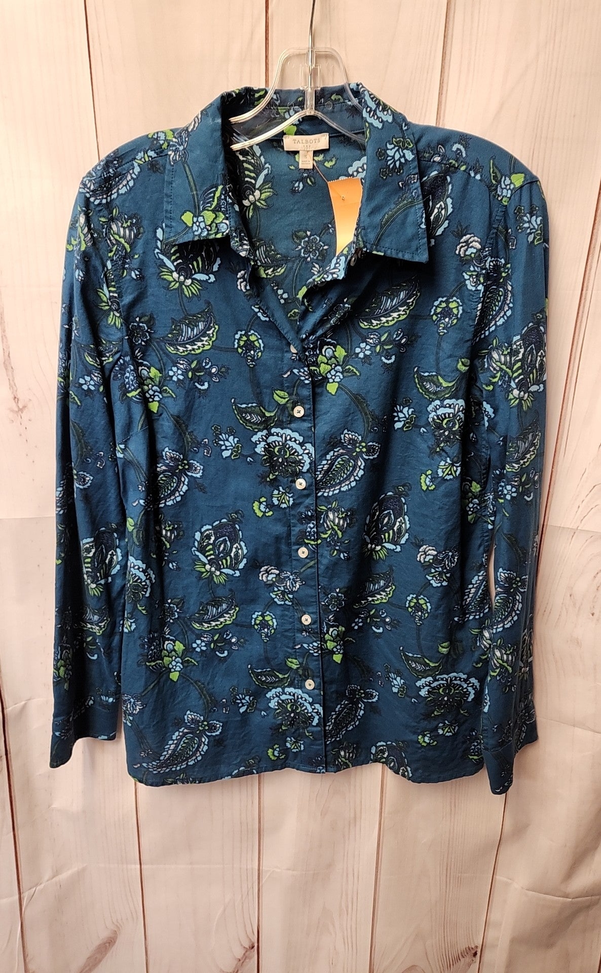 Talbots Women's Size S Teal Long Sleeve Top