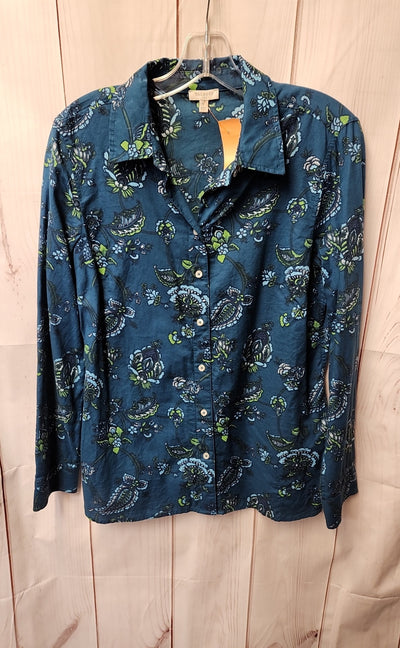 Talbots Women's Size S Teal Long Sleeve Top