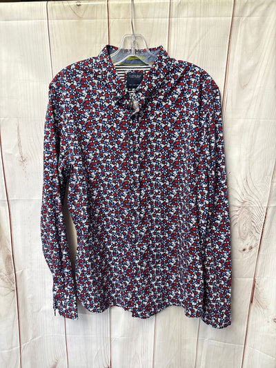 Cactus Man Men's Size L Blue Floral Shirt