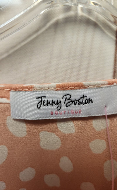 Jenny Boston Women's Size M Peach Sleeveless Top