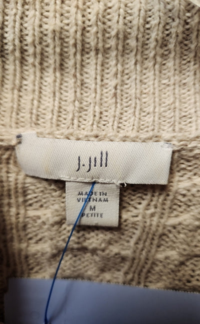 J Jill Women's Size M Petite Beige Sweater