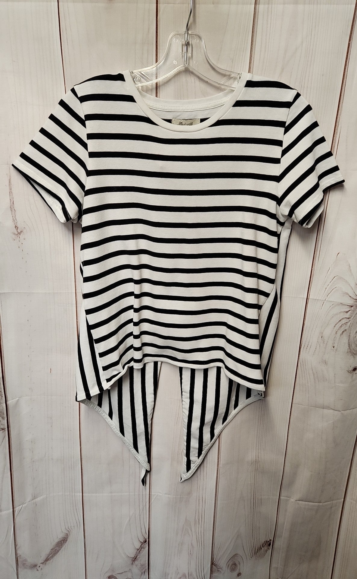 Madewell Women's Size S White & Black Short Sleeve Top