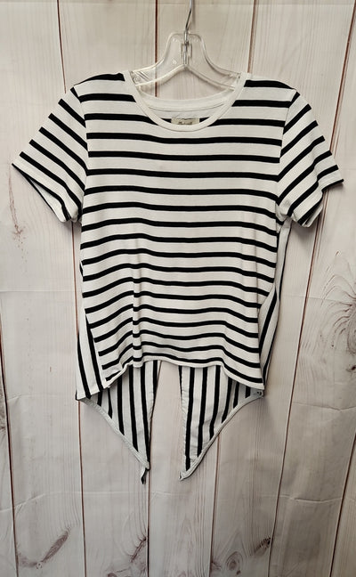 Madewell Women's Size S White & Black Short Sleeve Top