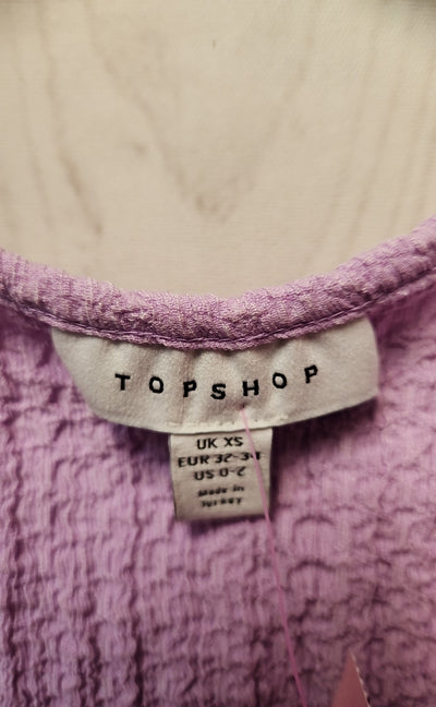 Topshop Women's Size XS Purple Short Sleeve Top