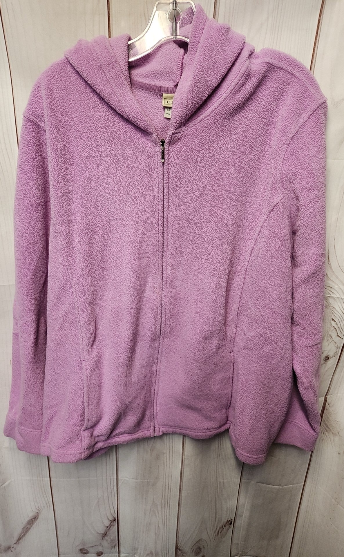 LL Bean Women's Size XL Pink Full Zip Hooded Sweatshirt