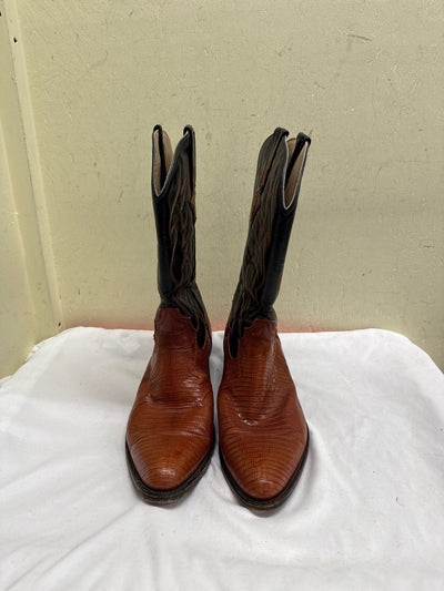 VTG Pesco Bill Men's Size 10 Black & Brown Boots Shoes AS IS - wear