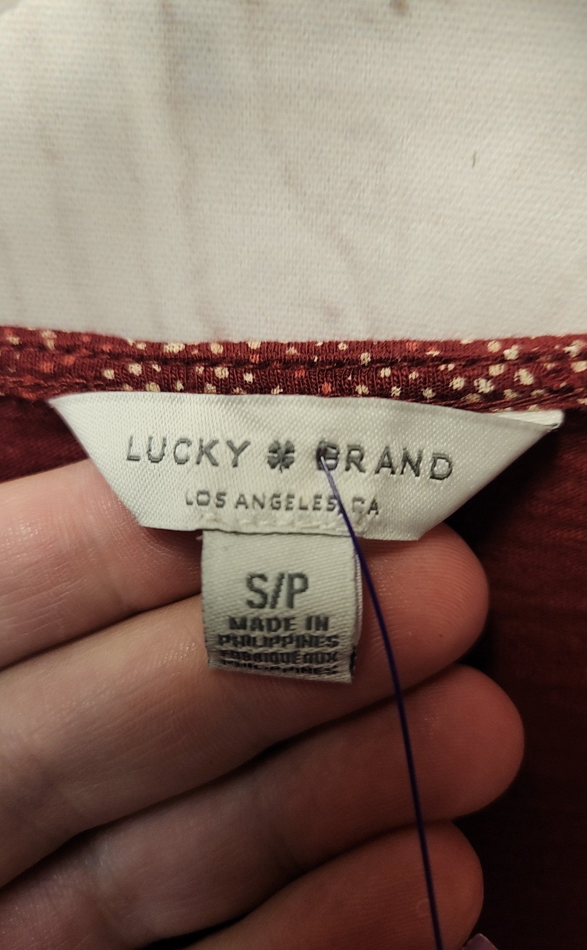Lucky Brand Women's Size S Red Sleeveless Top