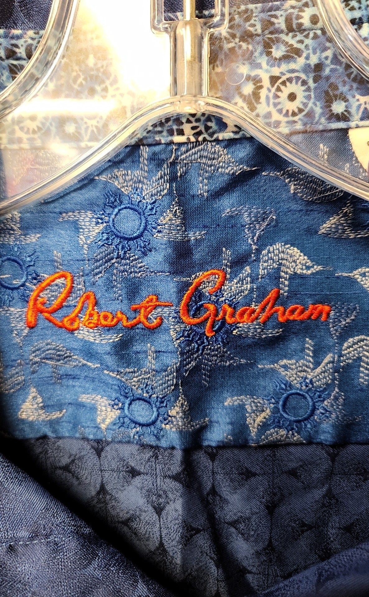 Robert Graham Men's Size L Blue Shirt